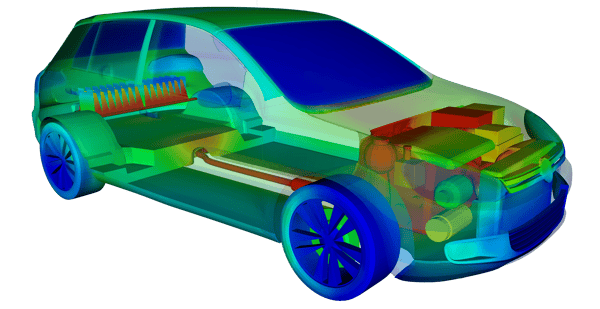 electric volkswagon golf with thermal results