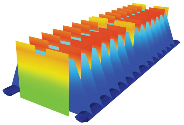 thermal simulation rendering of battery pack