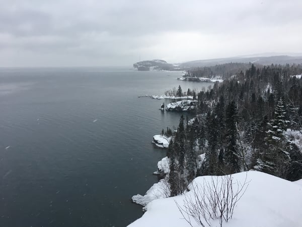 winter lake superior